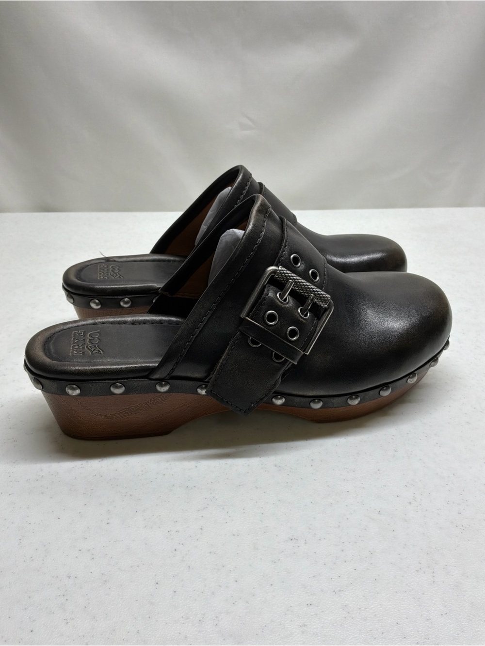 Frye and Co. Peyton Retro Studded Clog Mules with Buckle - Picture 2 of 8